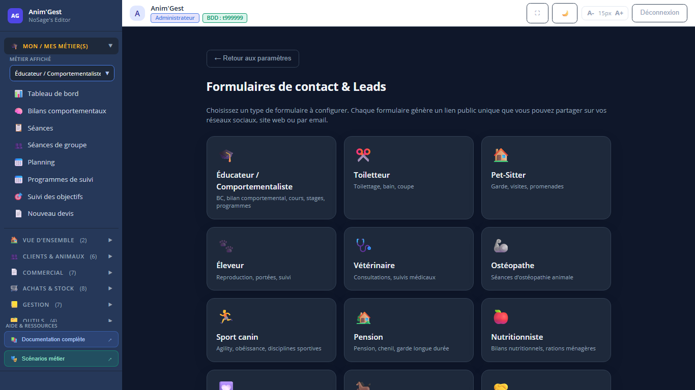 Capture 1 - Formulaires de contact et leads