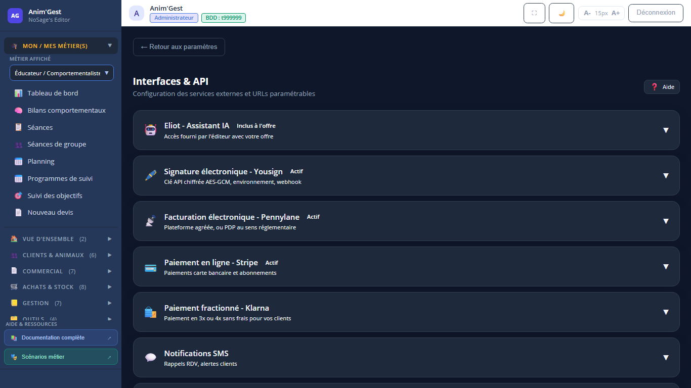 Capture 1 - Interfaces et API