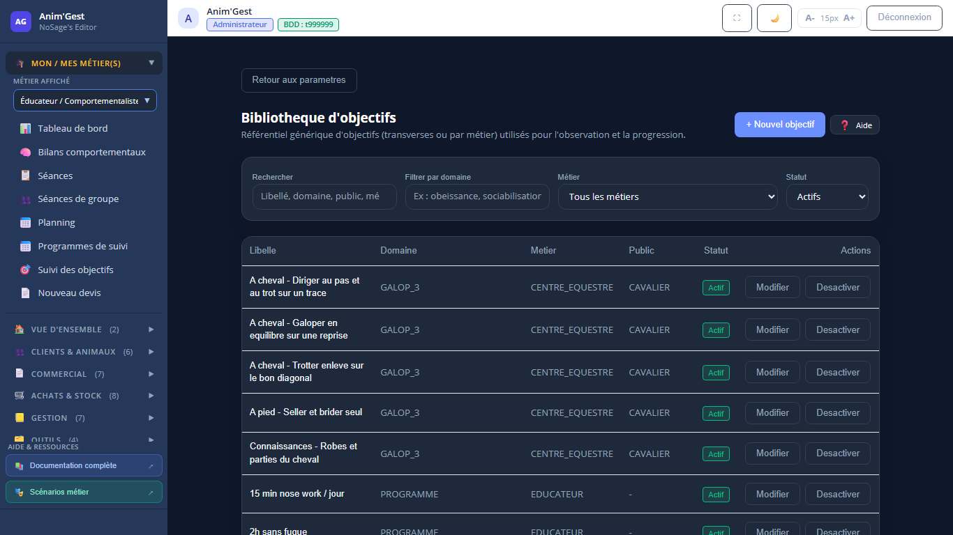 Capture 1 - Objectifs et grilles